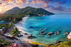 Tailandia: Silver Beach en Koh Samui al atardecer