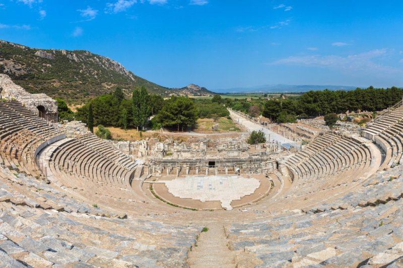 Turquía: antiguo anfiteatro de Éfeso, legado de la época romana