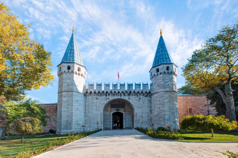 Turquía: entrada del Palacio de Topkap? en Estambul