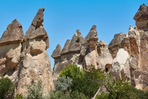 Turquía: formaciones rocosas del valle de Pa?aba? en Capadocia