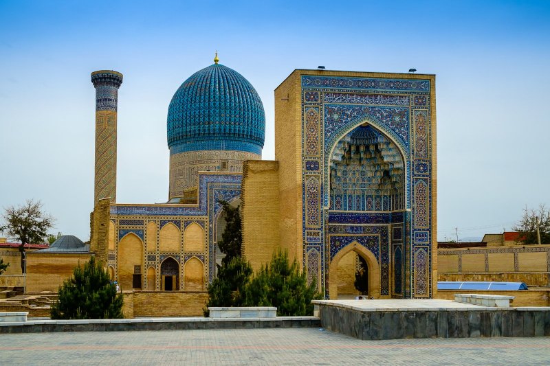 Uzbekistán: mausoleo de Gur-e-Amir de Tamerlán en Samarcanda