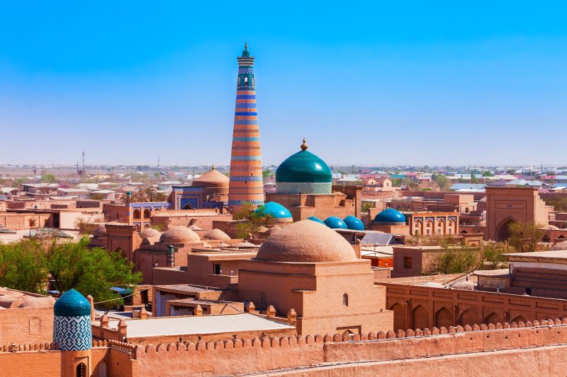 Uzbekistán: antigua ciudad amurallada de Itchan Kala en Jiva