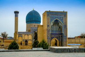Uzbekistán: mausoleo de Gur-e-Amir de Tamerlán en Samarcanda