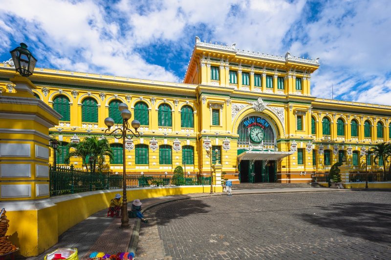 Vietnam: la Oficina Central de Correos de Saigón en Ciudad Ho Chi Minh